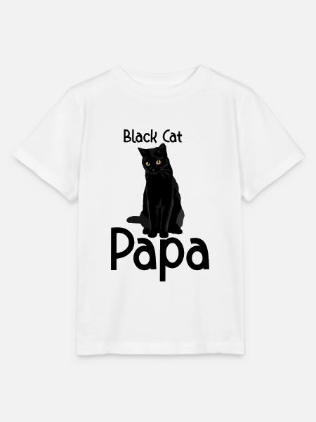 Schwarze Katze Papa - Stanley/Stella Kinder T-Shirt MINI CREATOR - Weiß