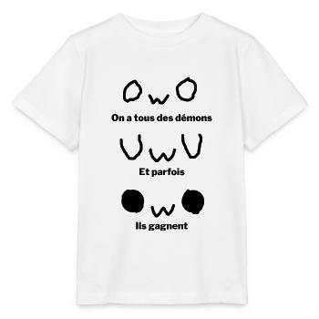 On a tous des démons - T-shirt bio MINI CREATOR Stanley/Stella Enfant - blanc - Devant - Maike (125cm)