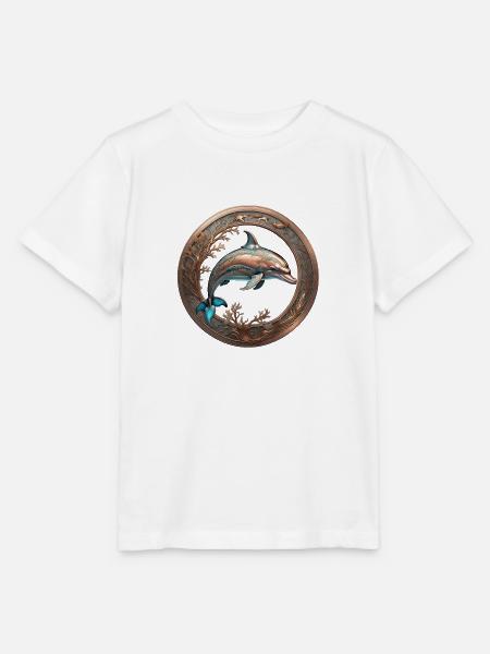 The Bronze Dolphin - Stanley/Stella Kinder T-Shirt MINI CREATOR  - Weiß
