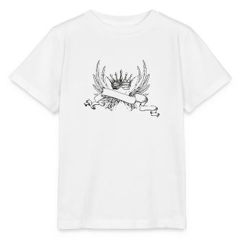 Fluegel mit Krone fuer eigenen Spruch - Stanley/Stella Kinder T-Shirt MINI CREATOR  - Weiß - Vorne - Maike (125cm)