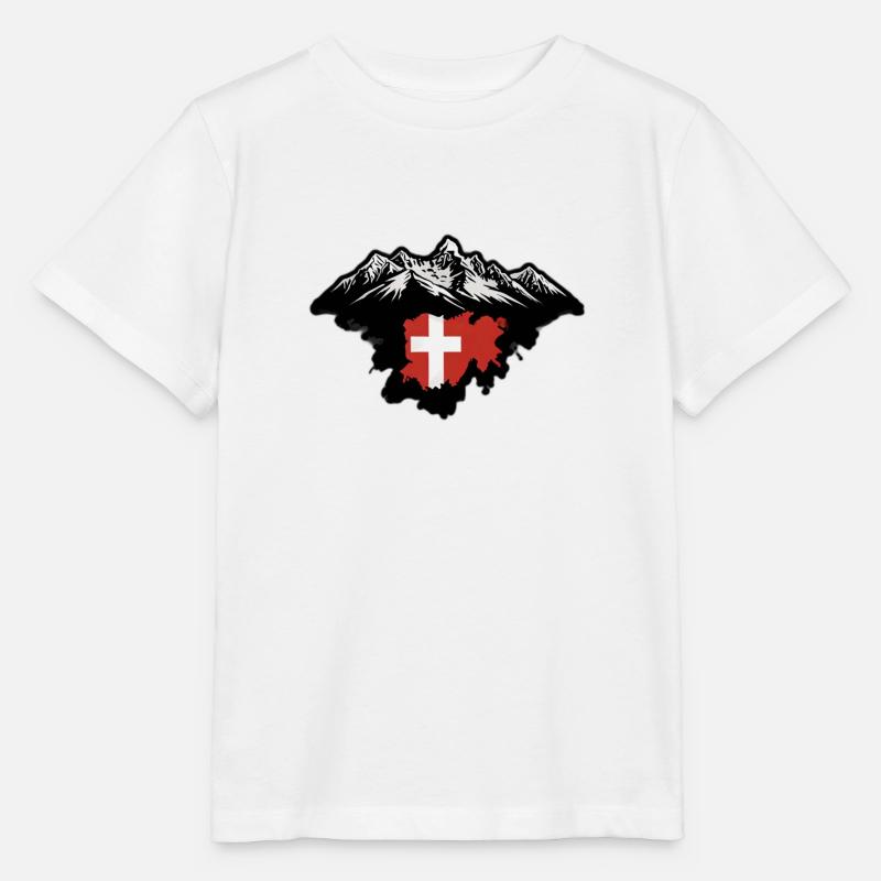 Schweizer Flagge - Stanley/Stella Kinder T-Shirt MINI CREATOR  - Weiß