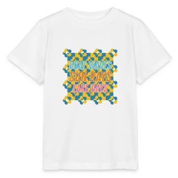 Boat Waves Sun Rays Lake Days Shirt, Lake Life - Stanley/Stella MINI CREATOR Kids’ T-Shirt - white - Front - Maike (125cm)