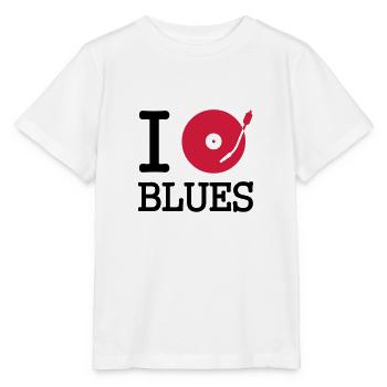 i dj / play / listen to blues - T-shirt bio MINI CREATOR Stanley/Stella Enfant - blanc - Devant - Maike (125cm)