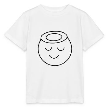Emoji Skizze Heiligenschein schwarz - Stanley/Stella Kinder T-Shirt MINI CREATOR  - Weiß - Vorne - Maike (125cm)