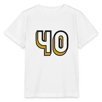 40 JAHRE. 40-jähriges Jubiläum. GEBURTSTAG 40 JAHRE. 40 - Stanley/Stella Kinder T-Shirt MINI CREATOR  - Weiß - Vorne - Maike (125cm)