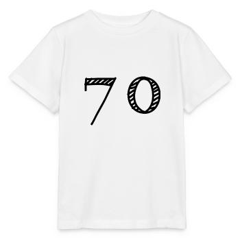70 ANS. 70e ANNIVERSAIRE. ANNIVERSAIRE 70 ANS. 70 - T-shirt bio MINI CREATOR Stanley/Stella Enfant - blanc - Devant - Maike (125cm)