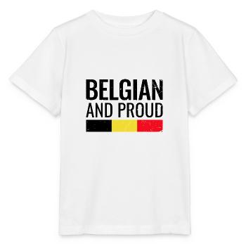 Drapeau belge et fier du drapeau belge - T-shirt bio MINI CREATOR Stanley/Stella Enfant - blanc - Devant - Maike (125cm)