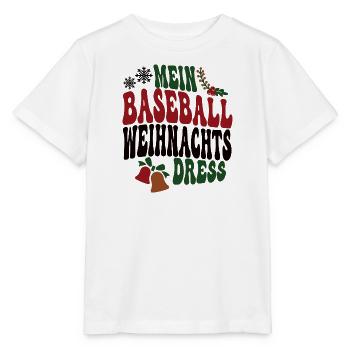 Baseballerin Weihnachten Baseball Spielerin XMAS - Stanley/Stella Kinder T-Shirt MINI CREATOR  - Weiß - Vorne - Maike (125cm)