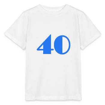 40 JAHRE. 40-jähriges Jubiläum. GEBURTSTAG 40 JAHRE. 40 - Stanley/Stella Kinder T-Shirt MINI CREATOR  - Weiß - Vorne - Maike (125cm)
