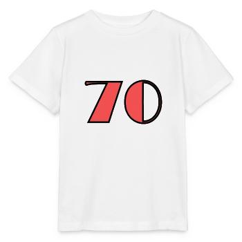 70. 70 ANS. 70e ANNIVERSAIRE. ANNIVERSAIRE 70 ANS. - T-shirt bio MINI CREATOR Stanley/Stella Enfant - blanc - Devant - Maike (125cm)