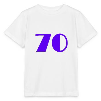 70. 70 ANS. 70e ANNIVERSAIRE. ANNIVERSAIRE 70 ANS. - T-shirt bio MINI CREATOR Stanley/Stella Enfant - blanc - Devant - Maike (125cm)