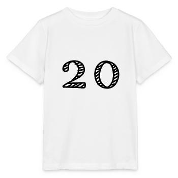 20 ANS. 20e ANNIVERSAIRE. ANNIVERSAIRE 20 ANS. 20 - T-shirt bio MINI CREATOR Stanley/Stella Enfant - blanc - Devant - Maike (125cm)