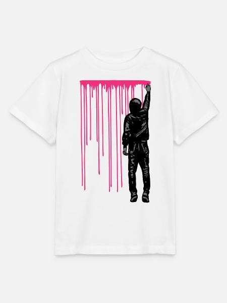 STREET ART - SPRAY BOY - T-shirt bio MINI CREATOR Stanley/Stella Enfant - blanc