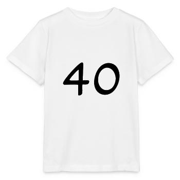40. 40 ANS. 40e ANNIVERSAIRE. ANNIVERSAIRE 40 ANS. - T-shirt bio MINI CREATOR Stanley/Stella Enfant - blanc - Devant - Maike (125cm)