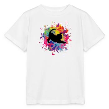 süße Katze - Stanley/Stella Kinder T-Shirt MINI CREATOR  - Weiß - Vorne - Maike (125cm)