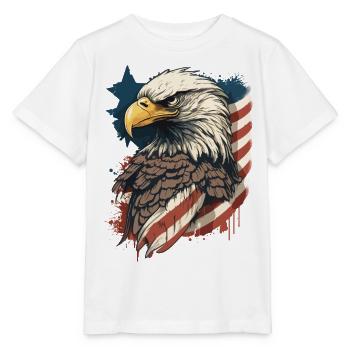 Eagle USA Amérique Flag Eagle Head Vintage - T-shirt bio MINI CREATOR Stanley/Stella Enfant - blanc - Devant - Maike (125cm)