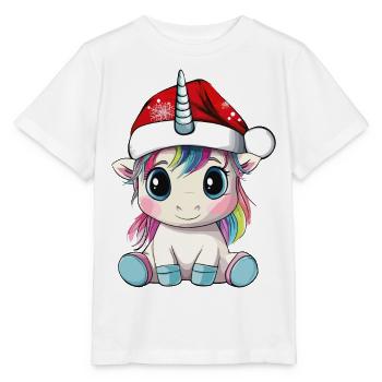 Unicorn Christmas Cute Cute Christmassy - Stanley/Stella MINI CREATOR Kids’ T-Shirt - white - Front - Maike (125cm)