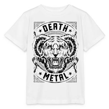 Death Metal Teufel 666 Headbanger - Stanley/Stella MINI CREATOR Kids’ T-Shirt - white - Front - Maike (125cm)