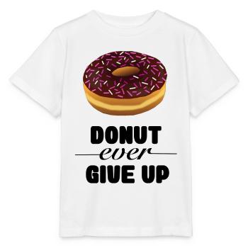 Bild Donut mit Text Donut jemals aufgeben * - Stanley/Stella Kinder T-Shirt MINI CREATOR  - Weiß - Vorne - Maike (125cm)