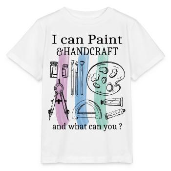 Malen und Basteln - Stanley/Stella Kinder T-Shirt MINI CREATOR  - Weiß - Vorne - Maike (125cm)