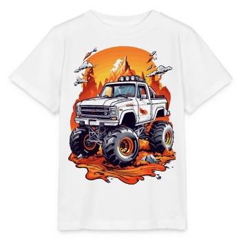 Monstertruck Renn - Stanley/Stella Kinder T-Shirt MINI CREATOR  - Weiß - Vorne - Maike (125cm)