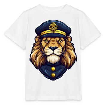 Löwen Polizistin - Stanley/Stella Kinder T-Shirt MINI CREATOR  - Weiß - Vorne - Maike (125cm)