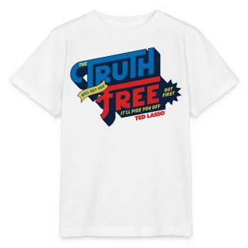 Ted Lasso The Truth Will Set You Free - Stanley/Stella Kinder T-Shirt MINI CREATOR  - Weiß - Vorne - Maike (125cm)