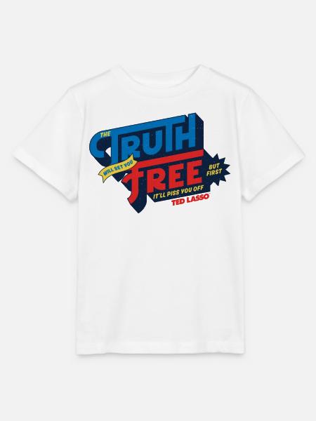 Ted Lasso The Truth Will Set You Free - T-shirt MINI CREATOR barn från Stanley/Stella - vit