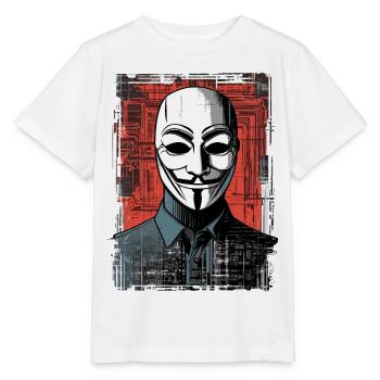 Anonymous Maske - Stanley/Stella Kinder T-Shirt MINI CREATOR  - Weiß - Vorne - Maike (125cm)