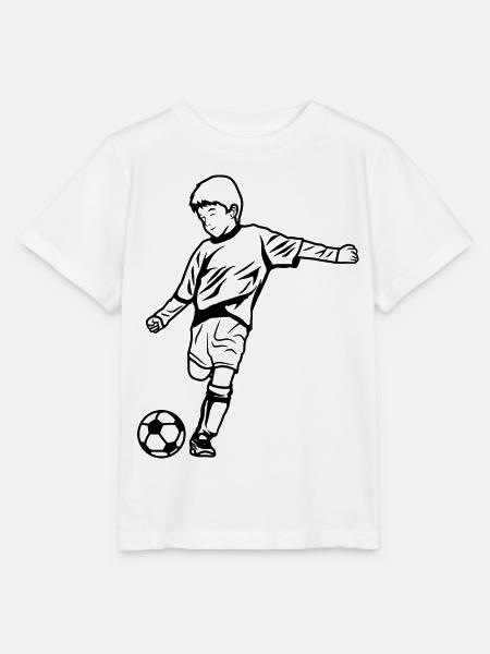 Fußballjunge Skizze - Stanley/Stella Kinder T-Shirt MINI CREATOR  - Weiß