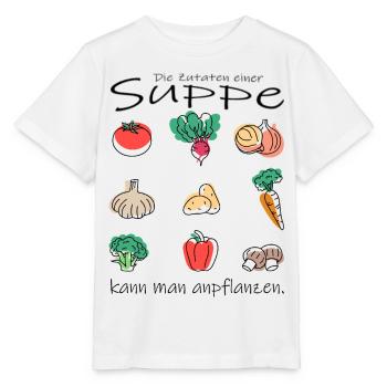 Soupe de légumes - T-shirt bio MINI CREATOR Stanley/Stella Enfant - blanc - Devant - Maike (125cm)
