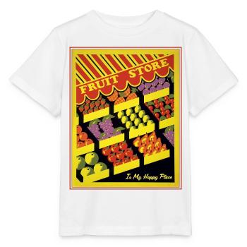 Obstladen Retro Markt Vibes - Stanley/Stella Kinder T-Shirt MINI CREATOR  - Weiß - Vorne - Maike (125cm)
