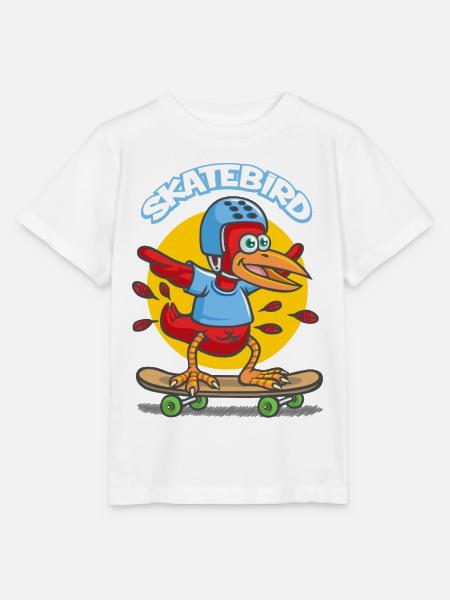 Skatebird Karikatur - Stanley/Stella Kinder T-Shirt MINI CREATOR - Weiß