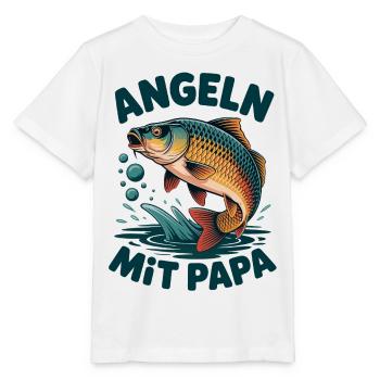 Pêcher avec papa - T-shirt bio MINI CREATOR Stanley/Stella Enfant - blanc - Devant - Maike (125cm)