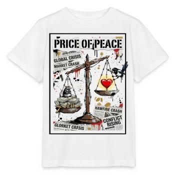 Price Of Peace Street Art - Stanley/Stella Kinder T-Shirt MINI CREATOR  - Weiß - Vorne - Maike (125cm)