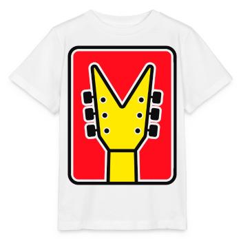 Emblème de guitare - T-shirt bio MINI CREATOR Stanley/Stella Enfant - blanc - Devant - Maike (125cm)