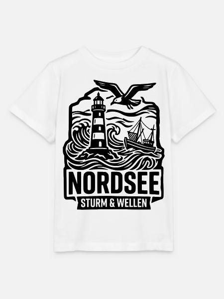 Nordsee Sturm und Wellen - Stanley/Stella Kinder T-Shirt MINI CREATOR - Weiß