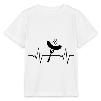 saucisse griller puls - T-shirt bio MINI CREATOR Stanley/Stella Enfant - blanc - Devant - Maike (125cm)