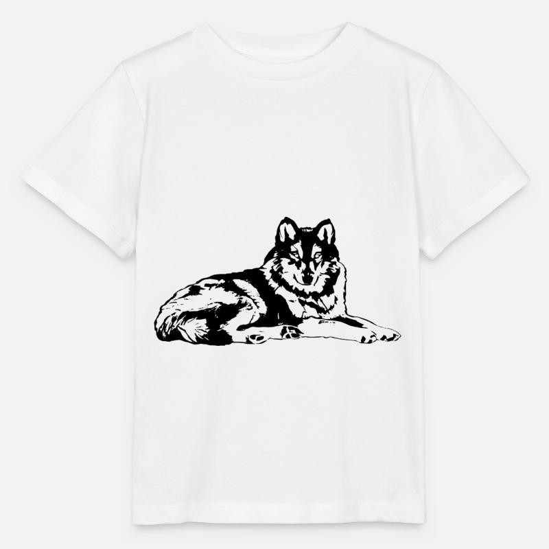 Loup - T-shirt bio MINI CREATOR Stanley/Stella Enfant - blanc