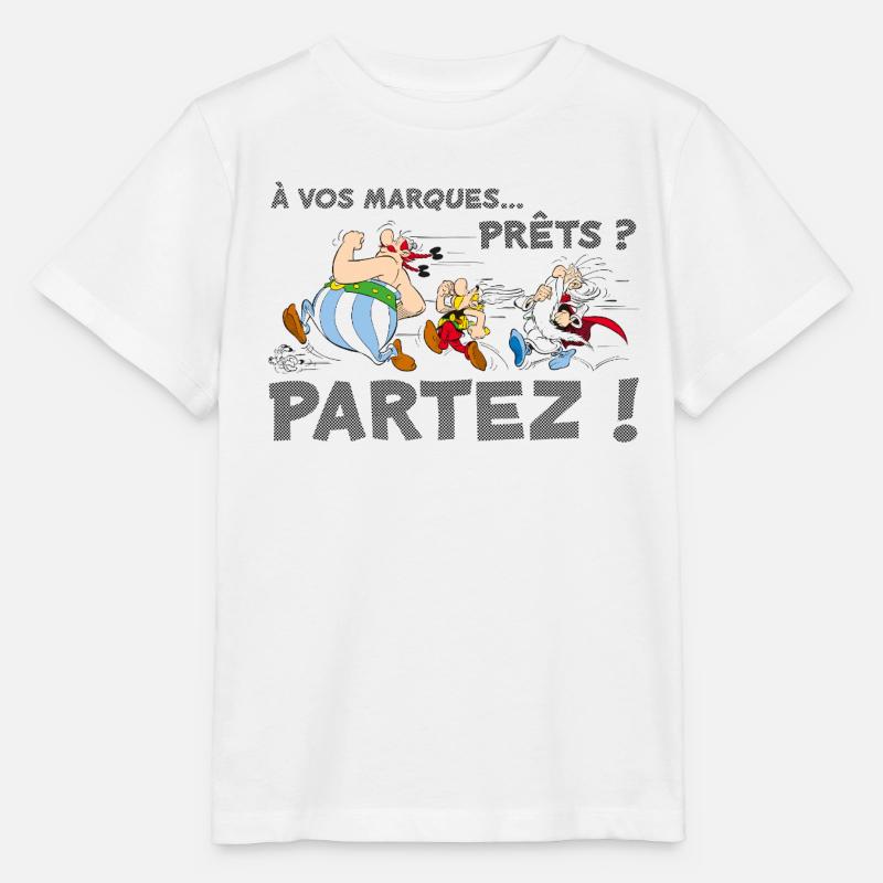 Astérix - À vos marques... Prêts? Partez! - T-shirt bio MINI CREATOR Stanley/Stella Enfant - blanc