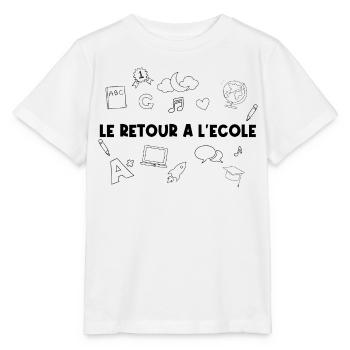 LE Retour à l’école. - T-shirt bio MINI CREATOR Stanley/Stella Enfant - blanc - Devant - Maike (125cm)