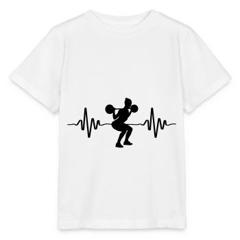 fitness girl squats puls - Stanley/Stella Kinder T-Shirt MINI CREATOR  - Weiß - Vorne - Maike (125cm)