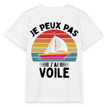 Je Peux Pas J'ai Voile - T-shirt bio MINI CREATOR Stanley/Stella Enfant - blanc - Devant - Maike (125cm)