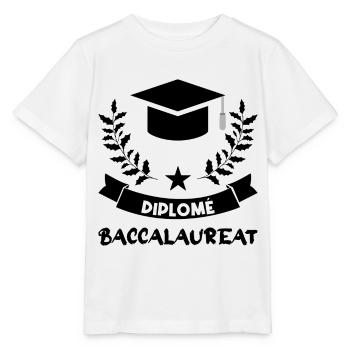 Diplôme de baccalauréat - T-shirt bio MINI CREATOR Stanley/Stella Enfant - blanc - Devant - Maike (125cm)
