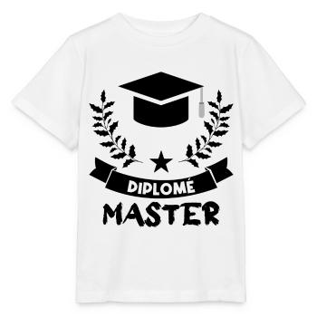Diplôme Master. - T-shirt bio MINI CREATOR Stanley/Stella Enfant - blanc - Devant - Maike (125cm)