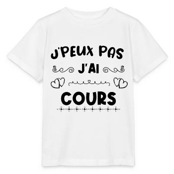 je peux pas j ai cours - T-shirt bio MINI CREATOR Stanley/Stella Enfant - blanc - Devant - Maike (125cm)
