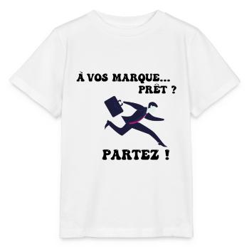 À vos marques.. Prêts? Partez! - T-shirt bio MINI CREATOR Stanley/Stella Enfant - blanc - Devant - Maike (125cm)
