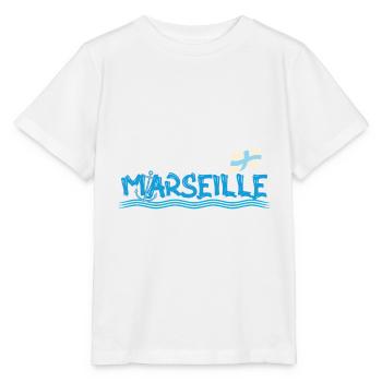 Marseille - T-shirt bio MINI CREATOR Stanley/Stella Enfant - blanc - Devant - Maike (125cm)