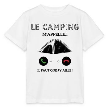 le campagne m'appelle il faut que j'y aille! - T-shirt bio MINI CREATOR Stanley/Stella Enfant - blanc - Devant - Maike (125cm)