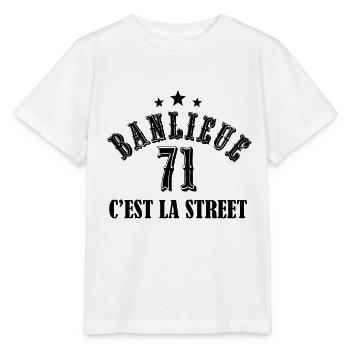 banlieue 71 c'est la street - T-shirt bio MINI CREATOR Stanley/Stella Enfant - blanc - Devant - Maike (125cm)